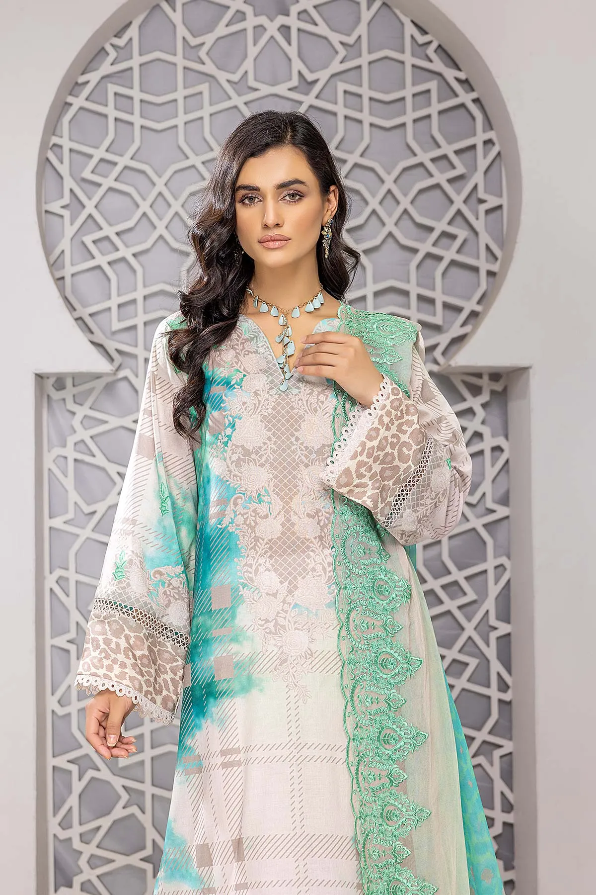 3 Pc Charizma Lawn Printed Suit with Embroidered Dupatta PEC22-78