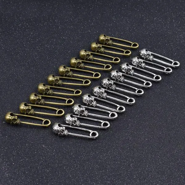 5pcs Vintage Skull Head Connectors