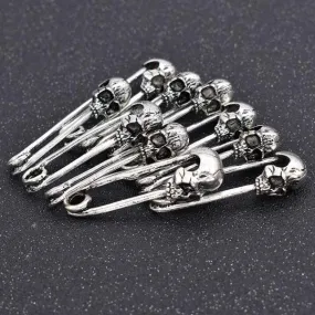 5pcs Vintage Skull Head Connectors