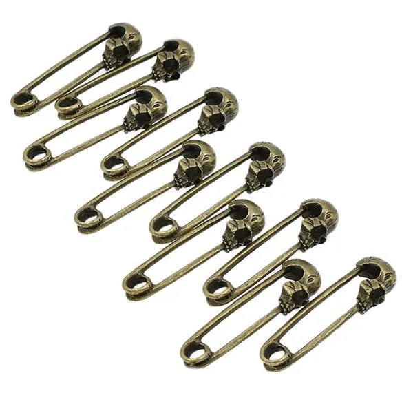 5pcs Vintage Skull Head Connectors