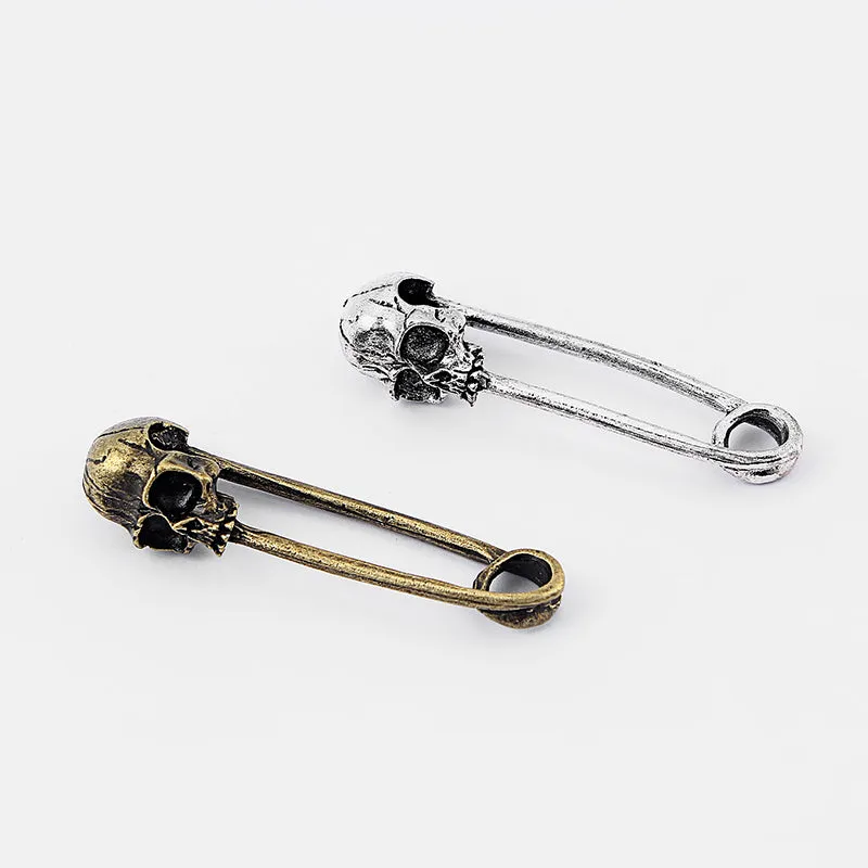 5pcs Vintage Skull Head Connectors