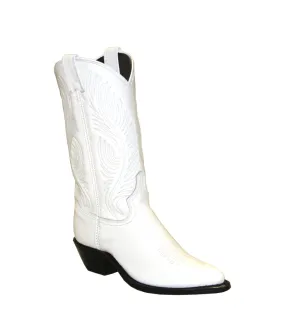 Abilene Boots Womens 11in USA Dress White Cowhide Cowboy Boots