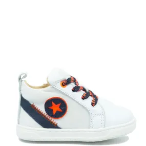 Acebos White and Blue Baby Sneaker