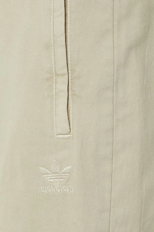 adidas Originals cotton trousers green color IS1722