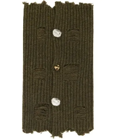 Andersson Bell Khaki Roghen Wool Neck Warmer Scarf