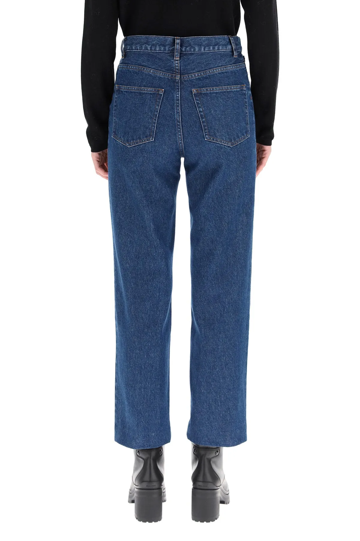 A.P.C. High Rise Cropped Jeans