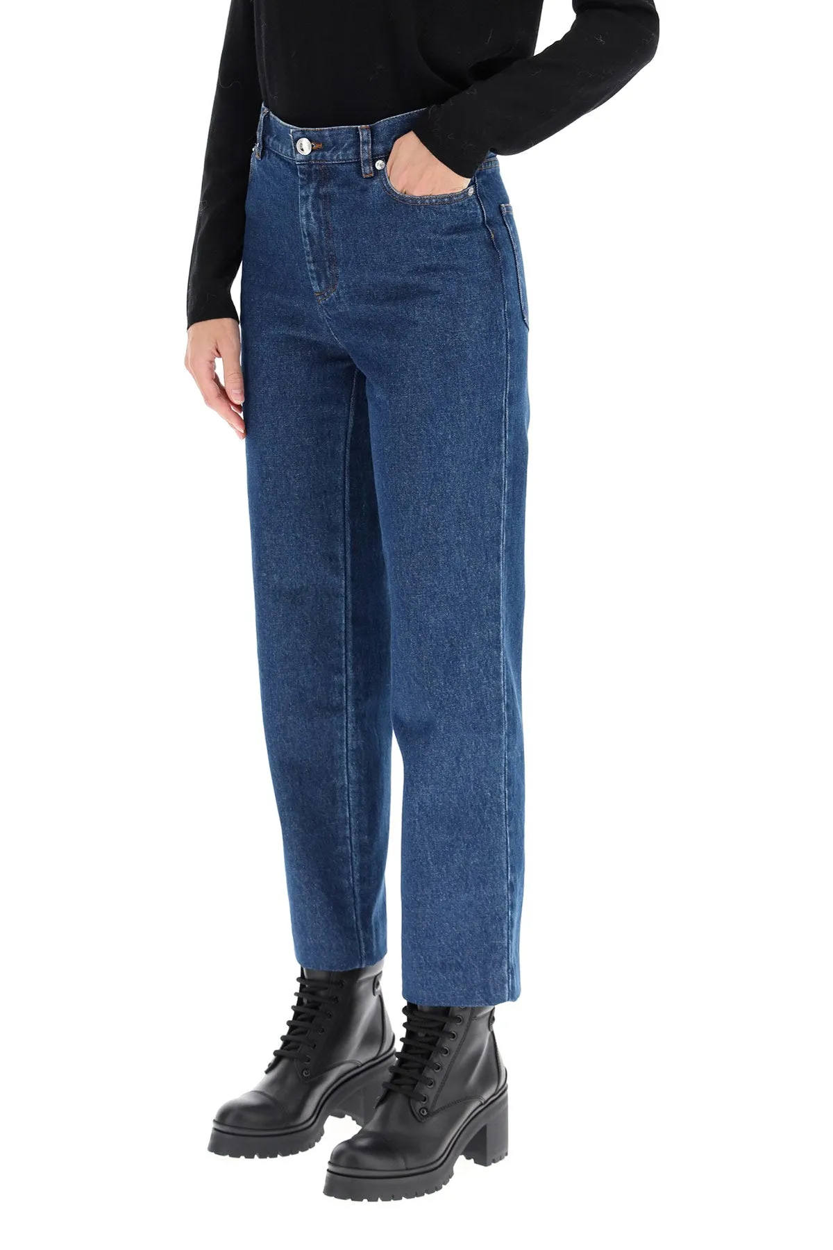 A.P.C. High Rise Cropped Jeans