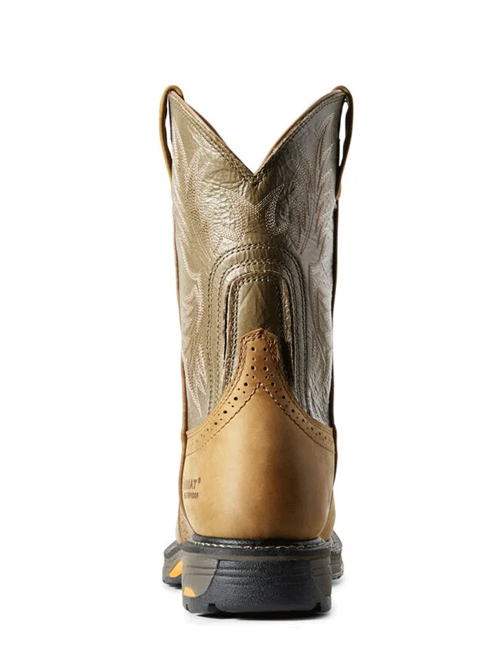 Ariat 10008633 Mens WorkHog Waterproof Work Boot Aged Bark