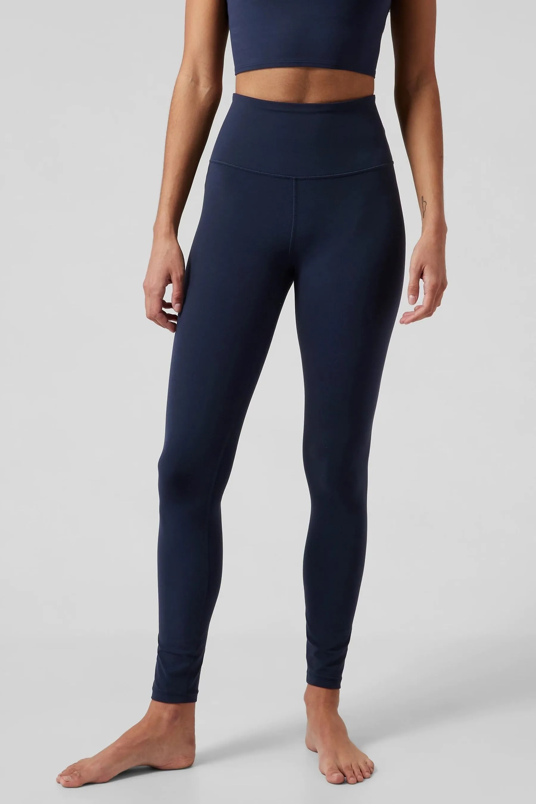 Athleta Blue Elation High Waisted Leggings