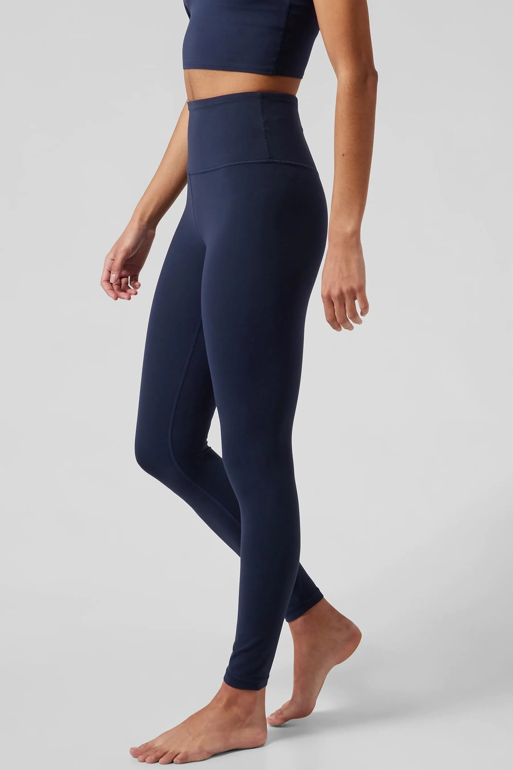 Athleta Blue Elation High Waisted Leggings