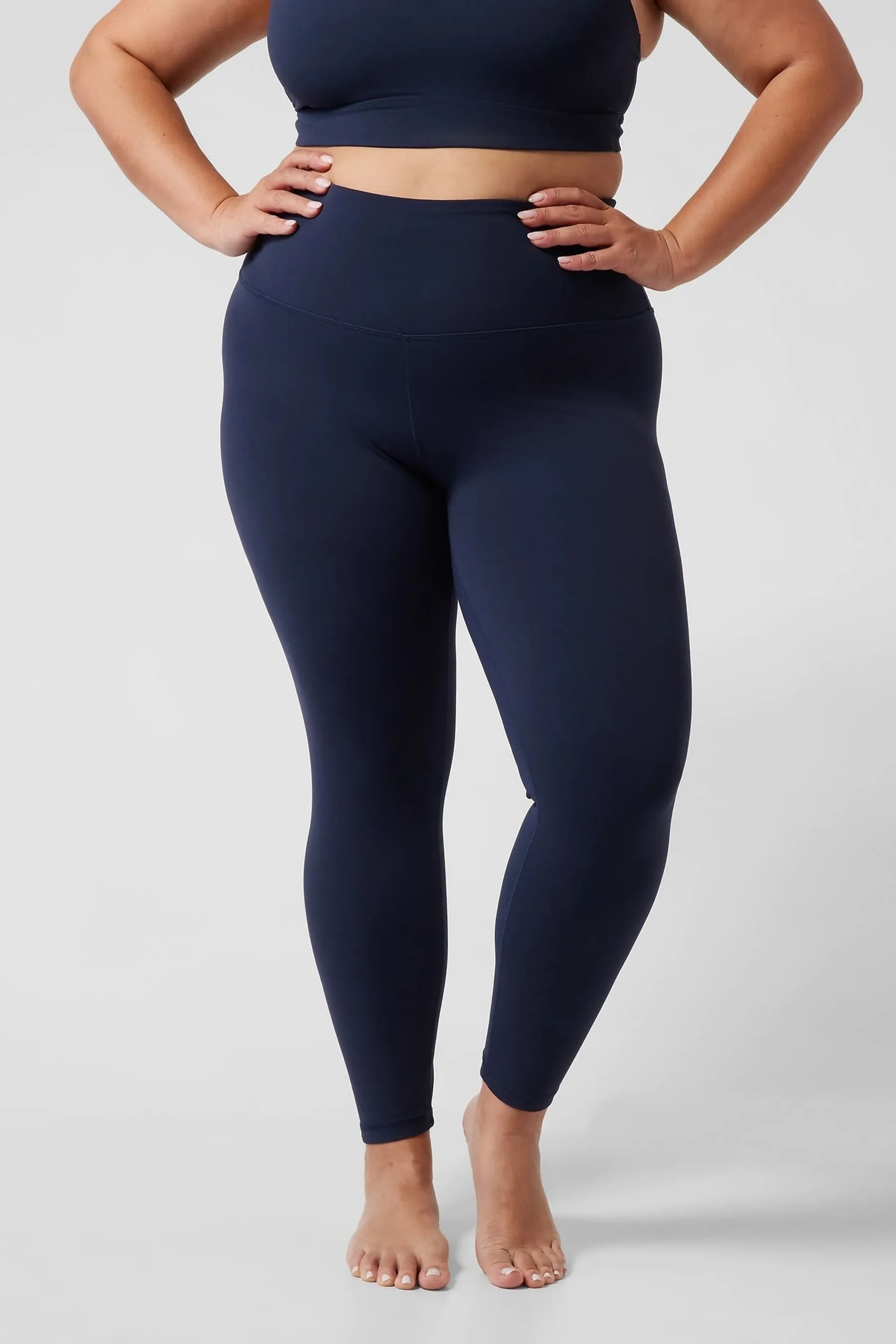 Athleta Blue Elation High Waisted Leggings