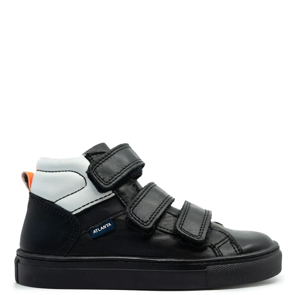 Atlanta Mocassin Black and White Hi Top Sneaker