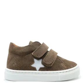 Atlanta Mocassin Taupe Star Velcro Baby Sneaker