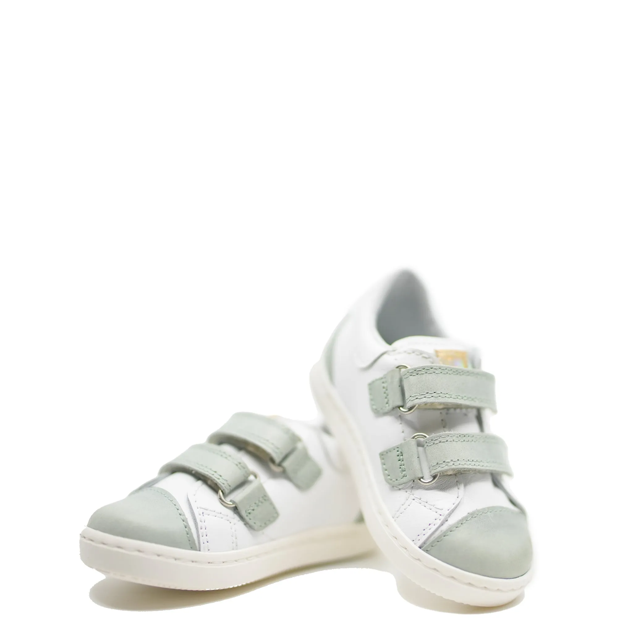 Beberlis White and Mint Velcro Sneaker