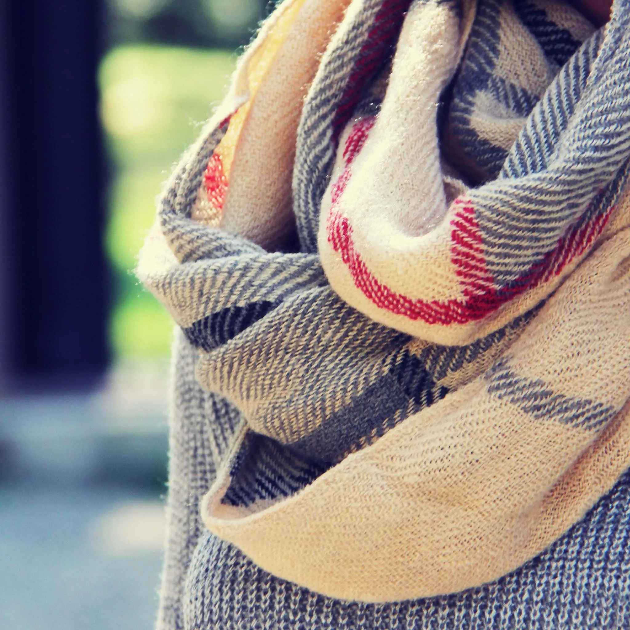 Birch Bark Plaid Scarf