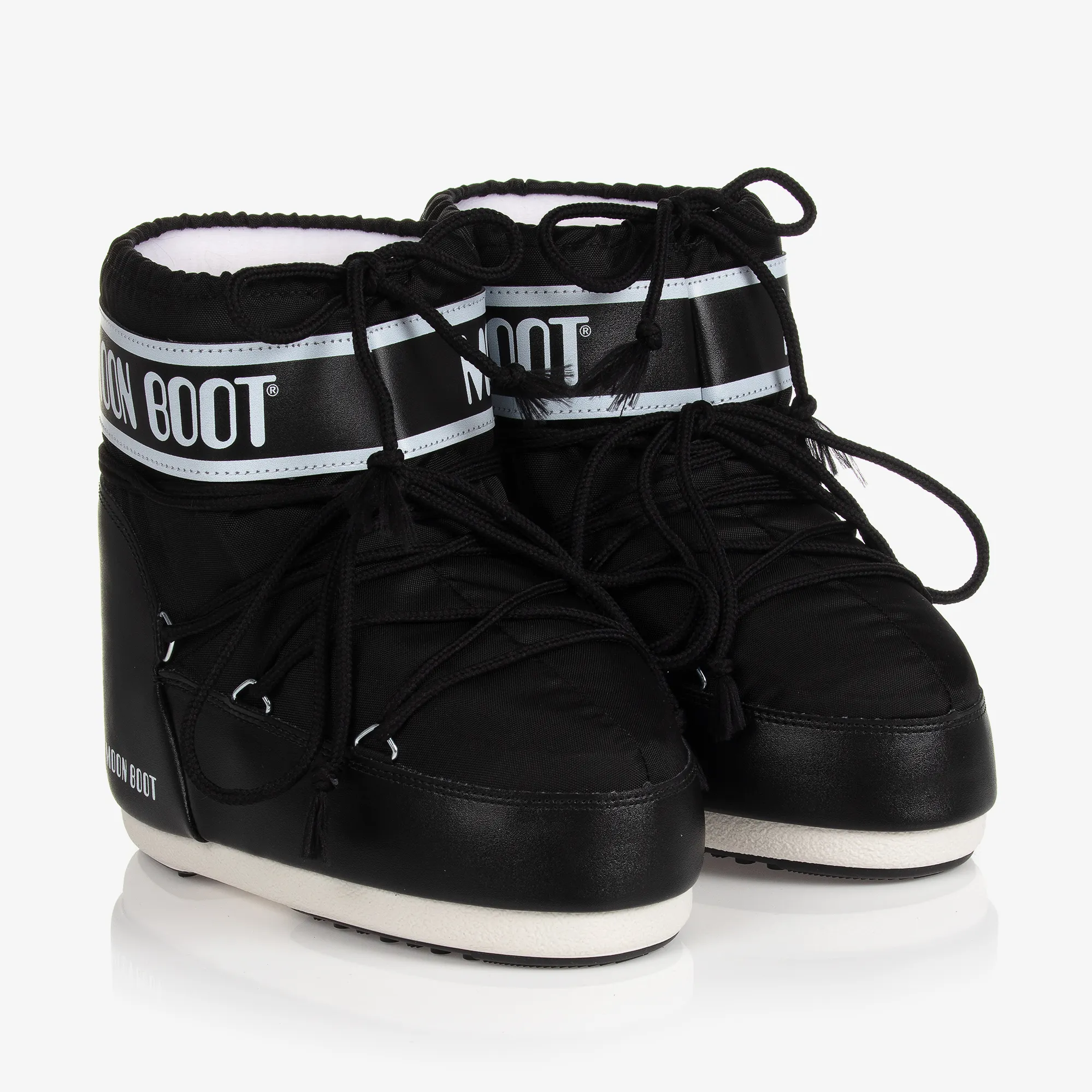 Black Icon Low Nylon Snow Boots