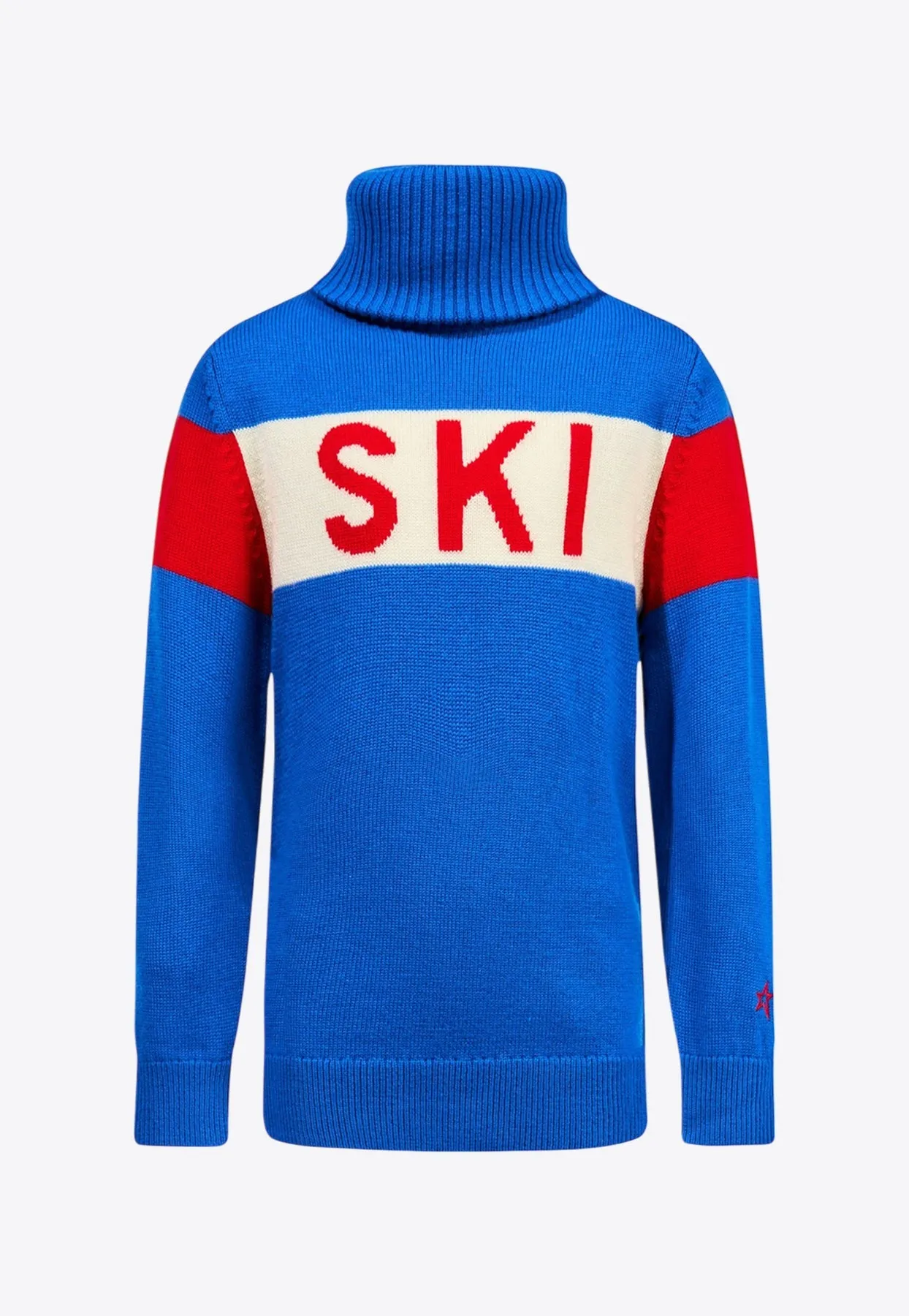 Boys Ski Intarsia Knit Turtleneck Sweater