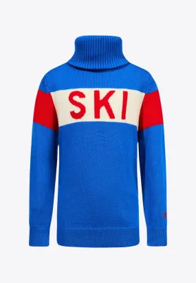 Boys Ski Intarsia Knit Turtleneck Sweater