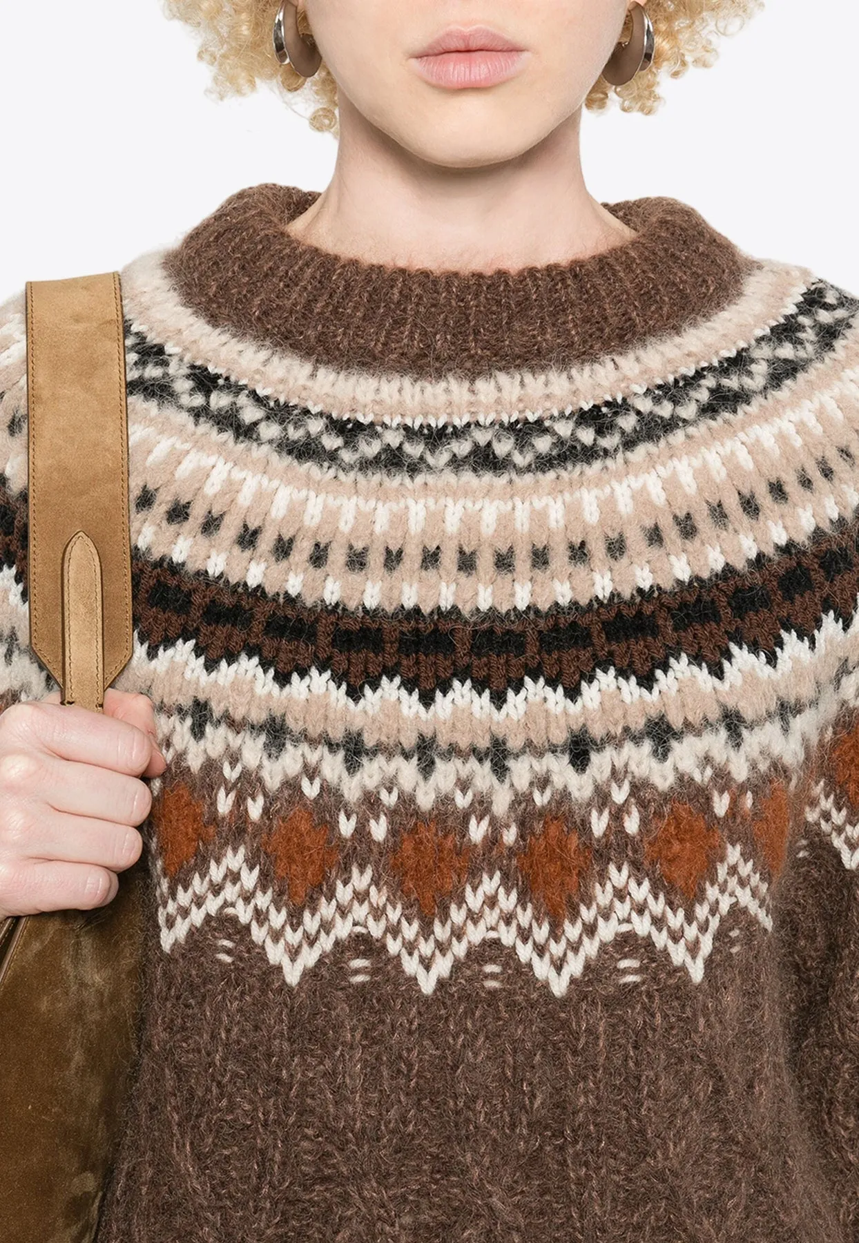 Cable Knit Jacquard Sweater