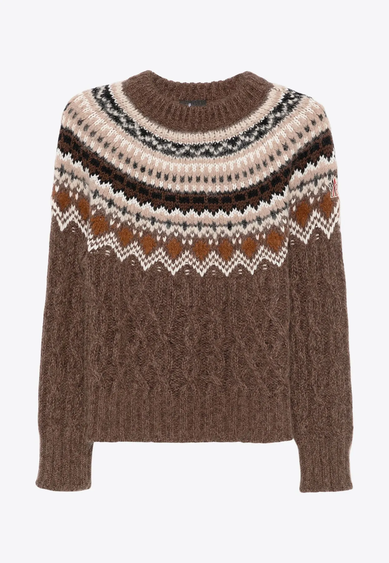 Cable Knit Jacquard Sweater