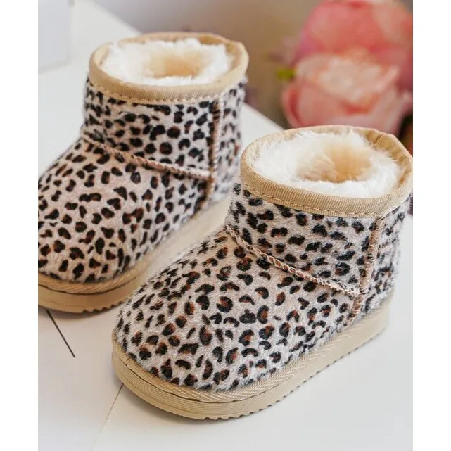 Children's Warm Snow Boots Beige Gooby