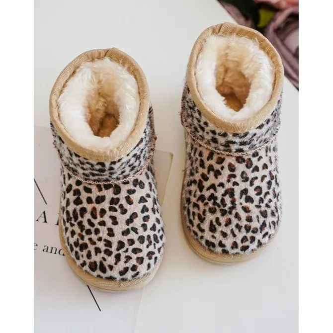 Children's Warm Snow Boots Beige Gooby