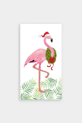 Christmas Flamingos Paper Guest Towel Napkins