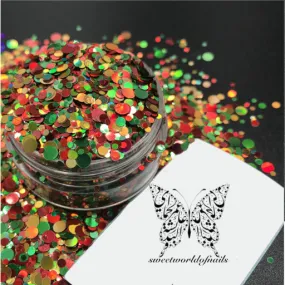 Christmas Round Shape Nail Glitter