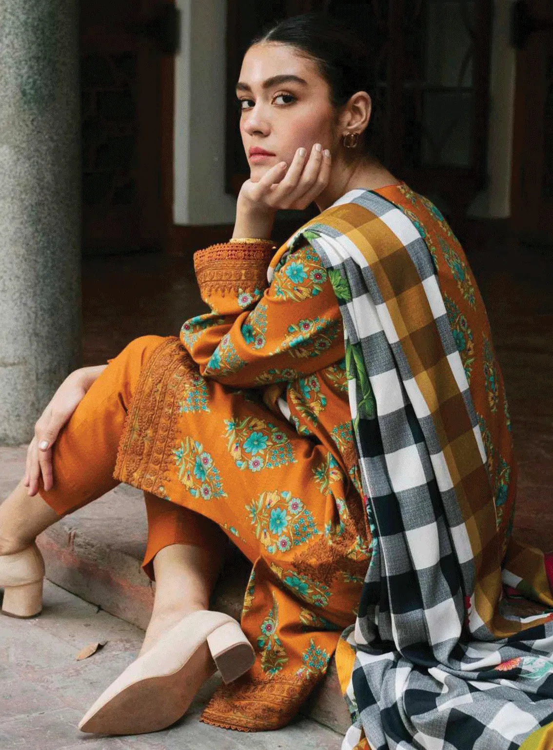 Coco By Zara Shahjahan Embroidered Khaddar Unstitched 3 Piece Suit - ZSJ21W ZR-03A