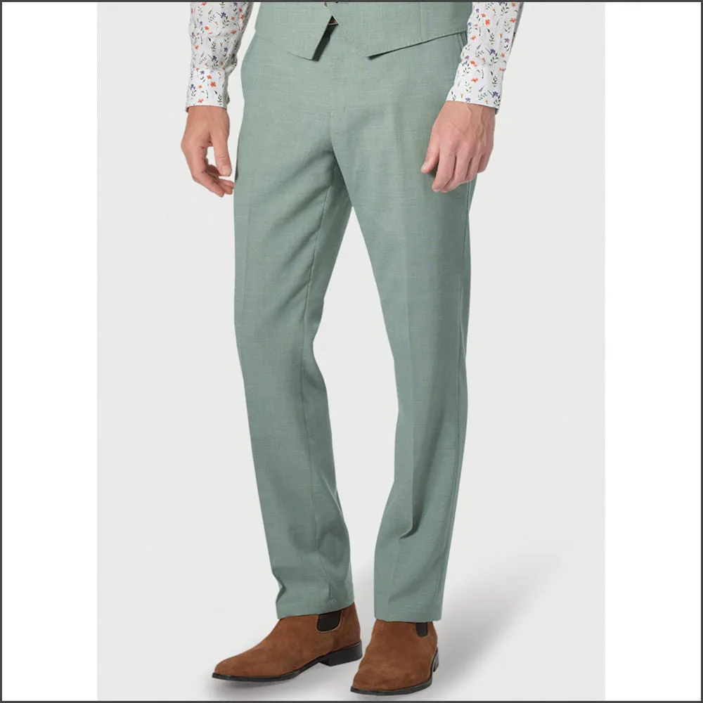 Constable Tailored Fit Sage Linen Mix 2 Piece Suit from Brook Taverner-