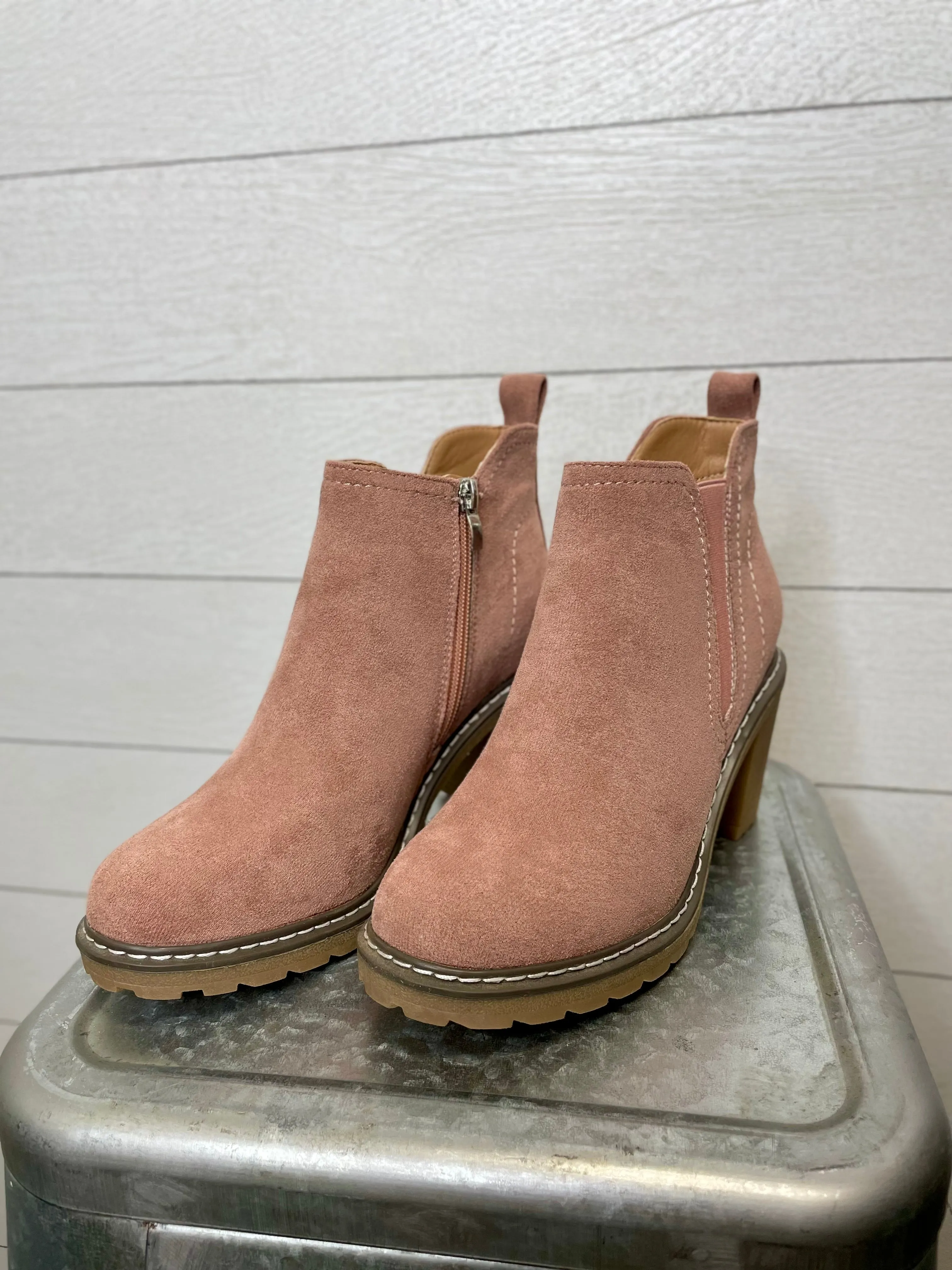 Corky’s Bite Me Boot | Faux Suede | Blush