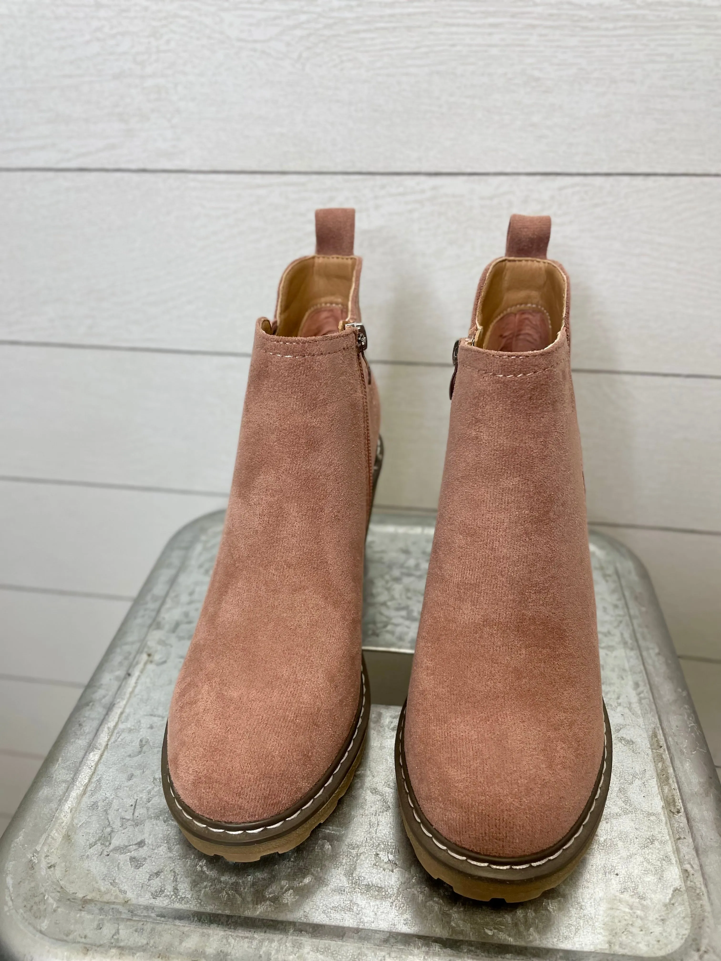 Corky’s Bite Me Boot | Faux Suede | Blush