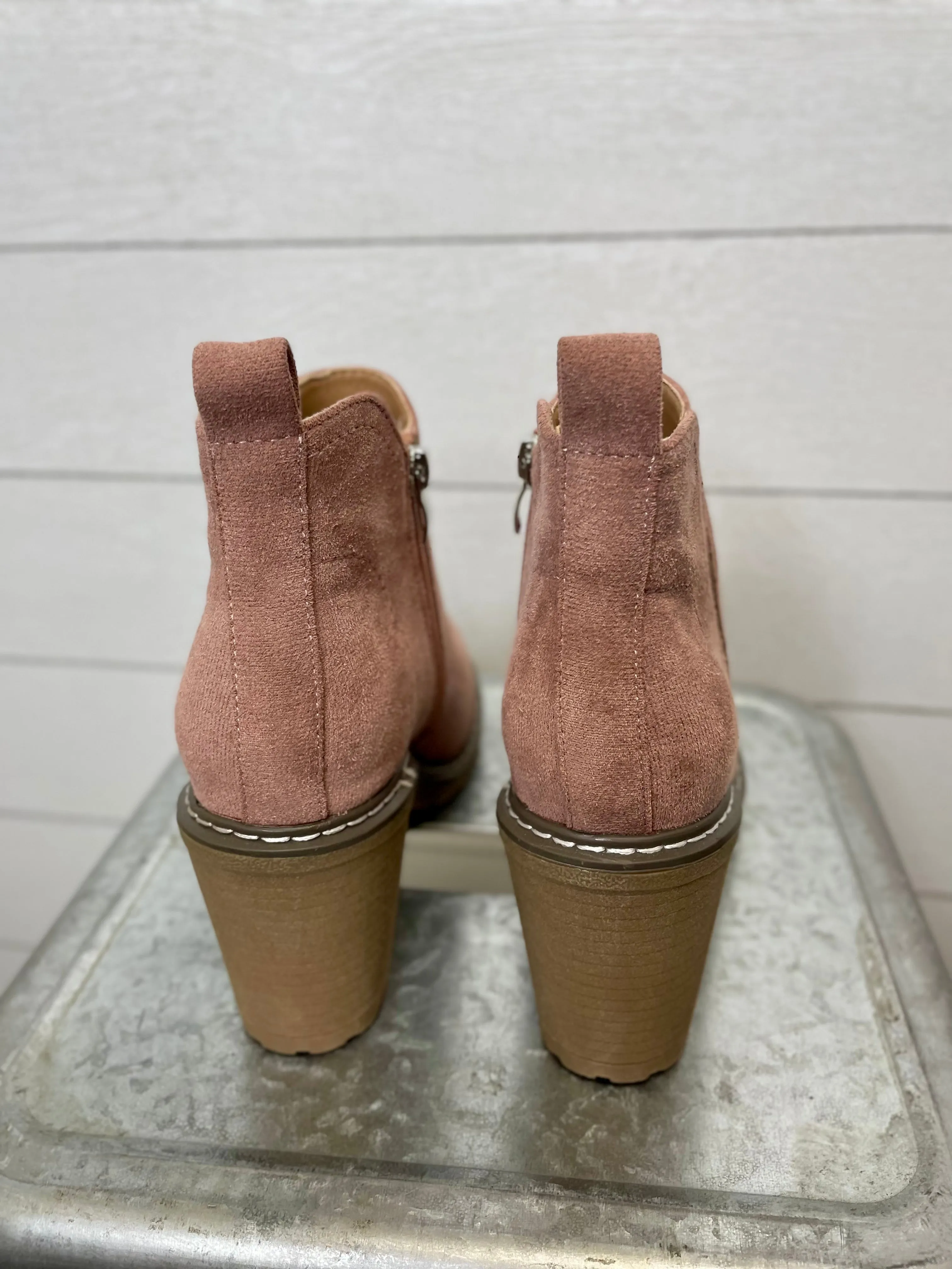 Corky’s Bite Me Boot | Faux Suede | Blush