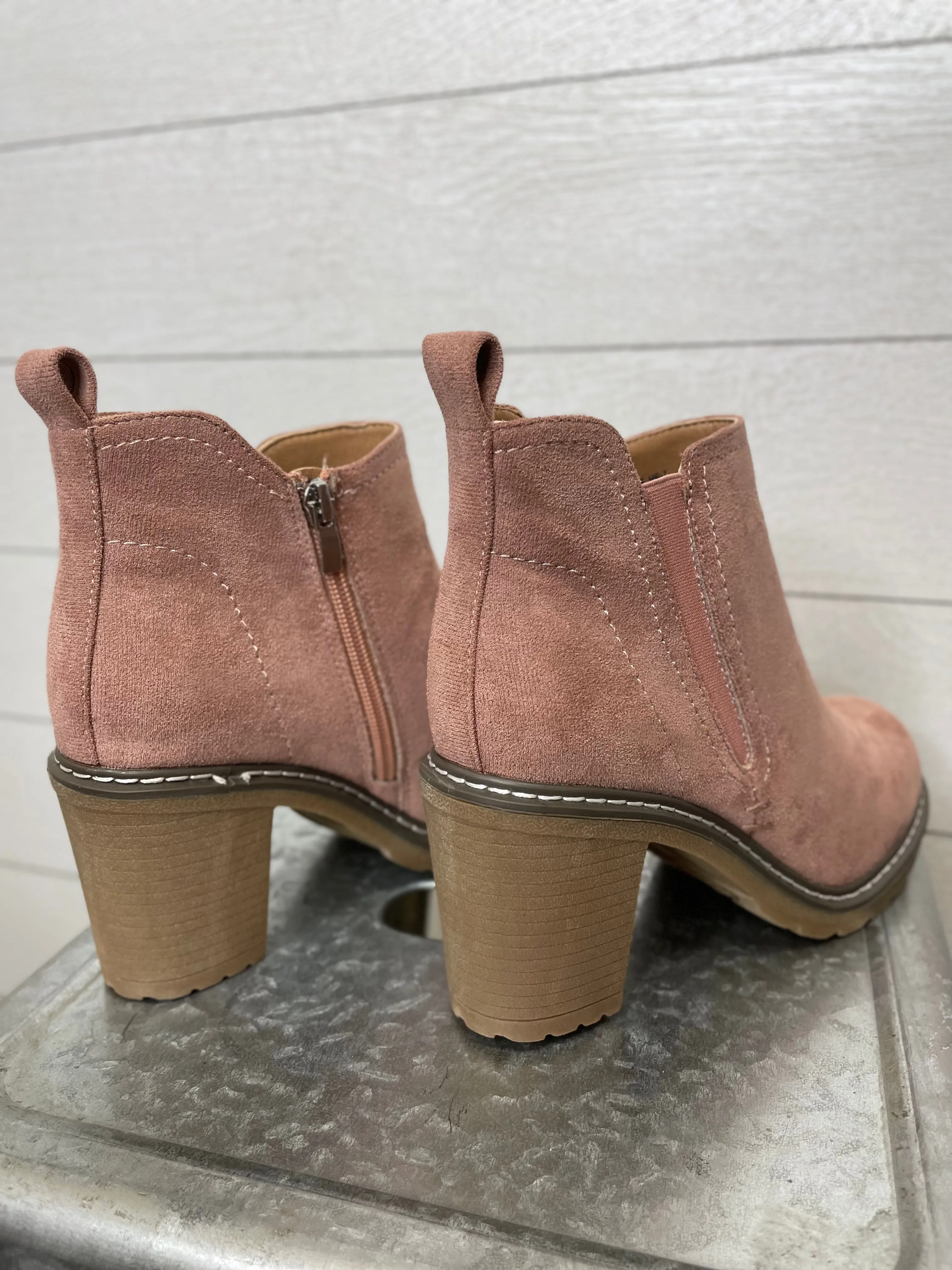 Corky’s Bite Me Boot | Faux Suede | Blush