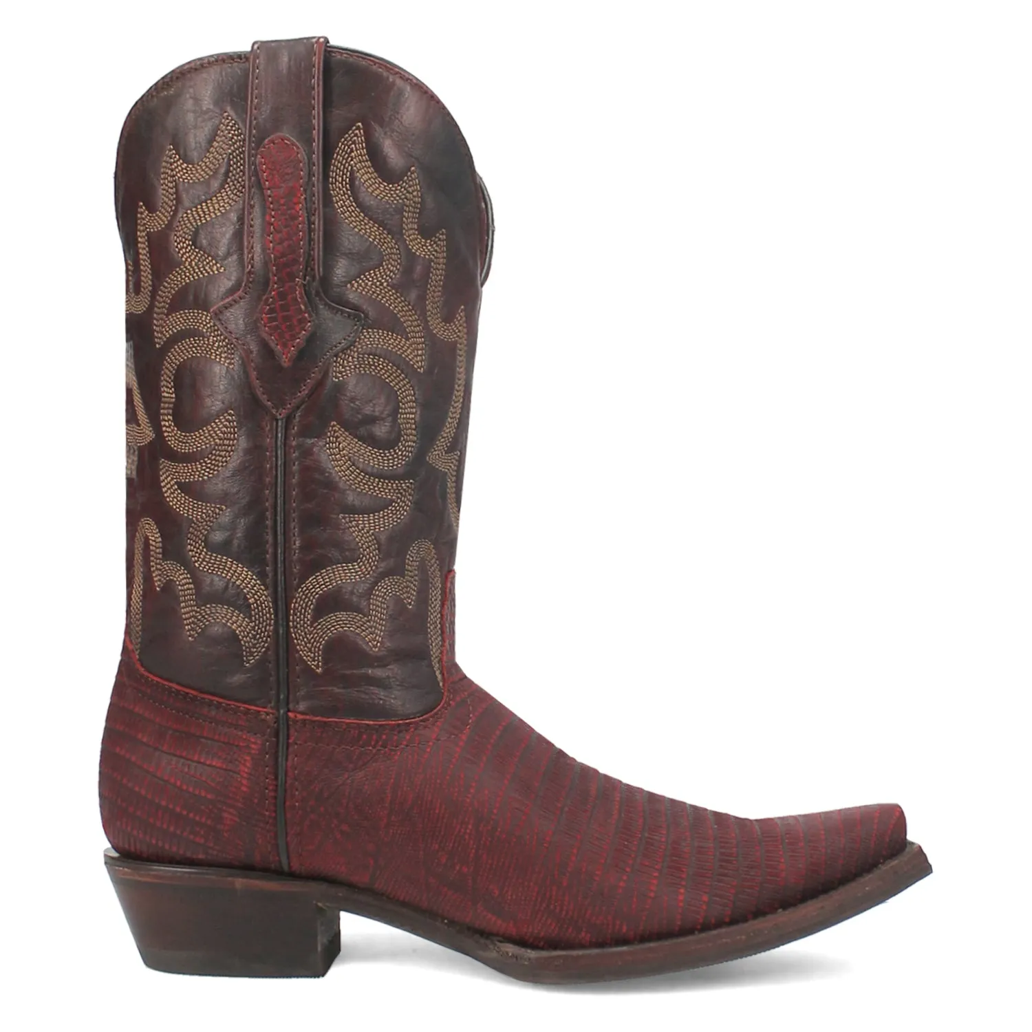 Dingo Mens The Duke Cherry Leather Cowboy Boots