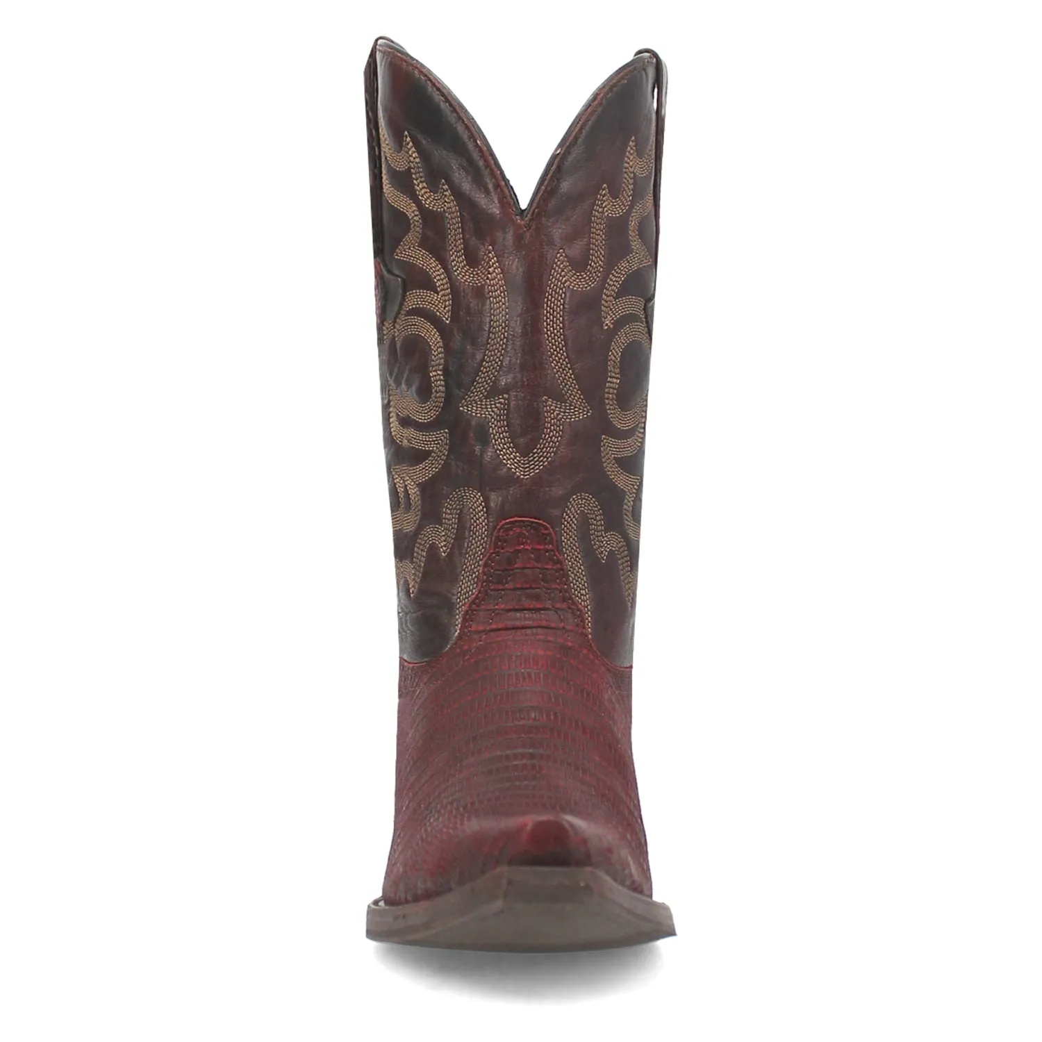 Dingo Mens The Duke Cherry Leather Cowboy Boots