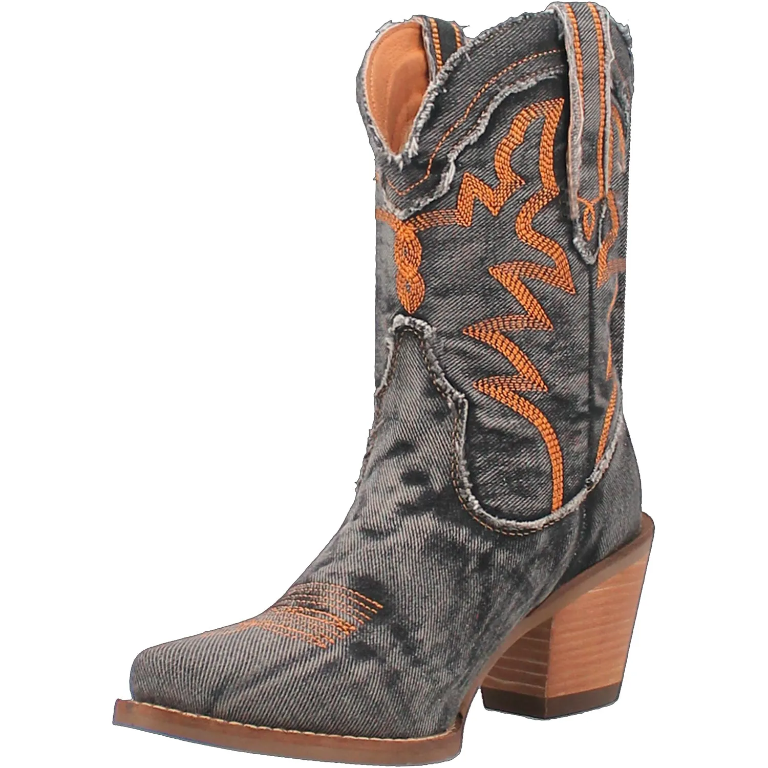 Dingo Womens Yall Need Dolly Black Denim Cowboy Boots