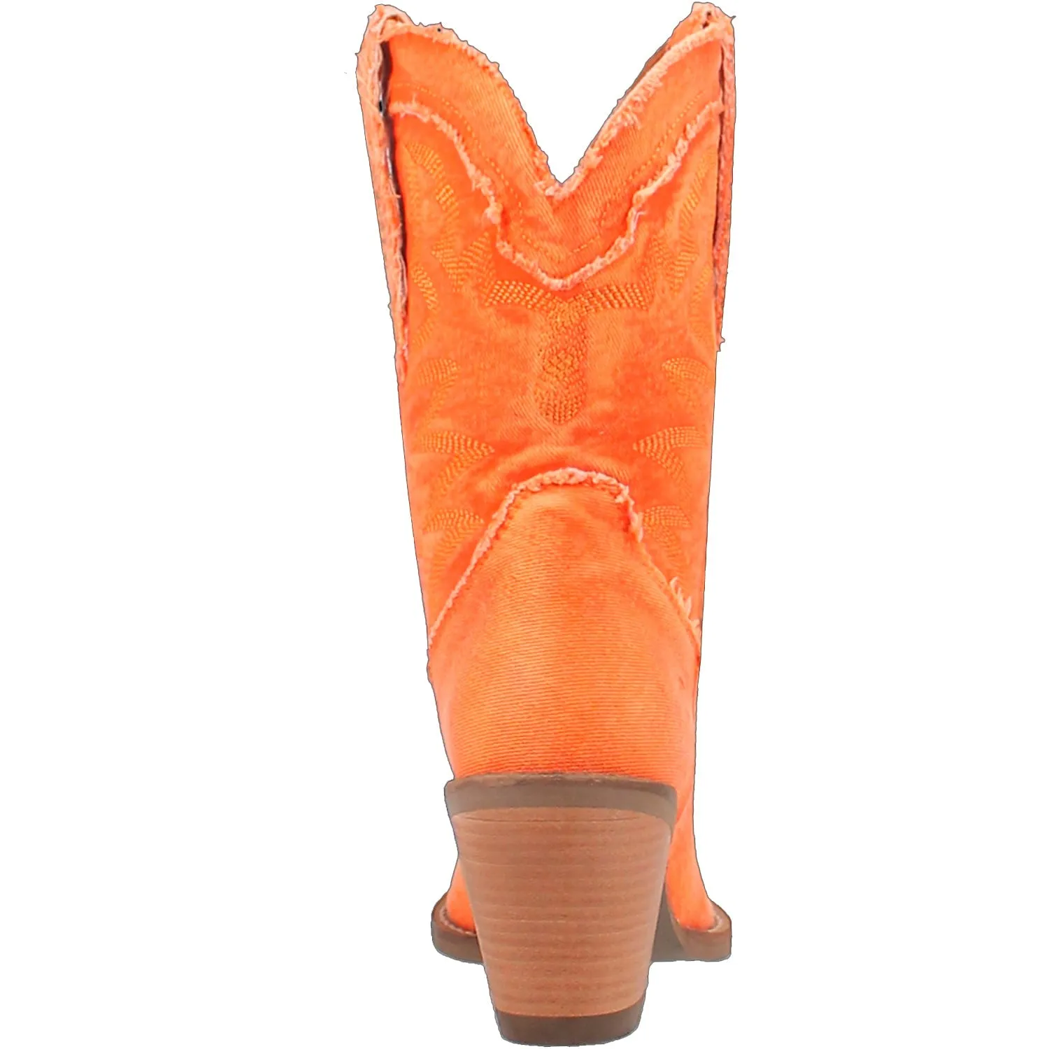 Dingo Womens Yall Need Dolly Orange Denim Cowboy Boots