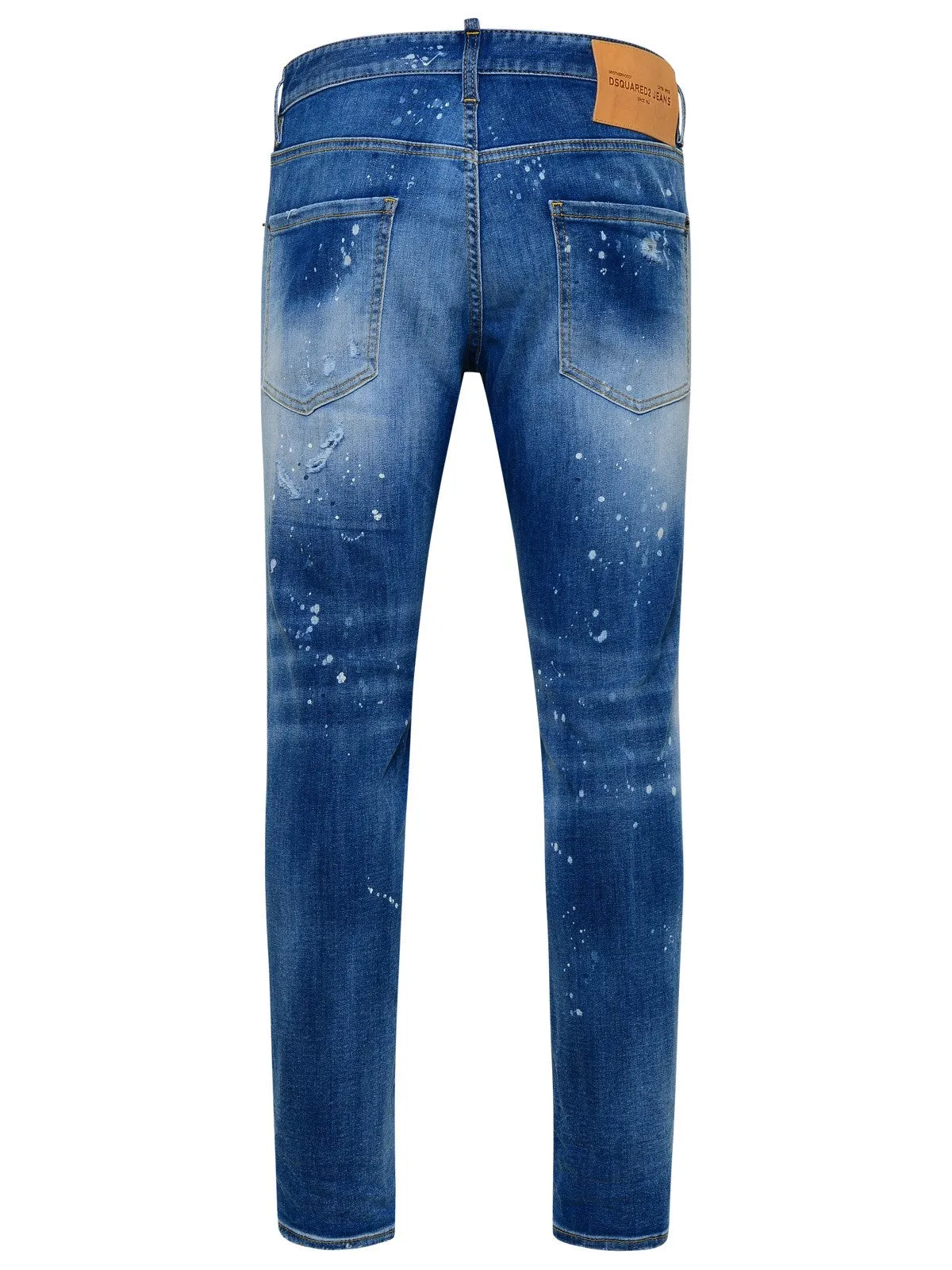 Dsquared2 Distressed Logo Patch Jeans