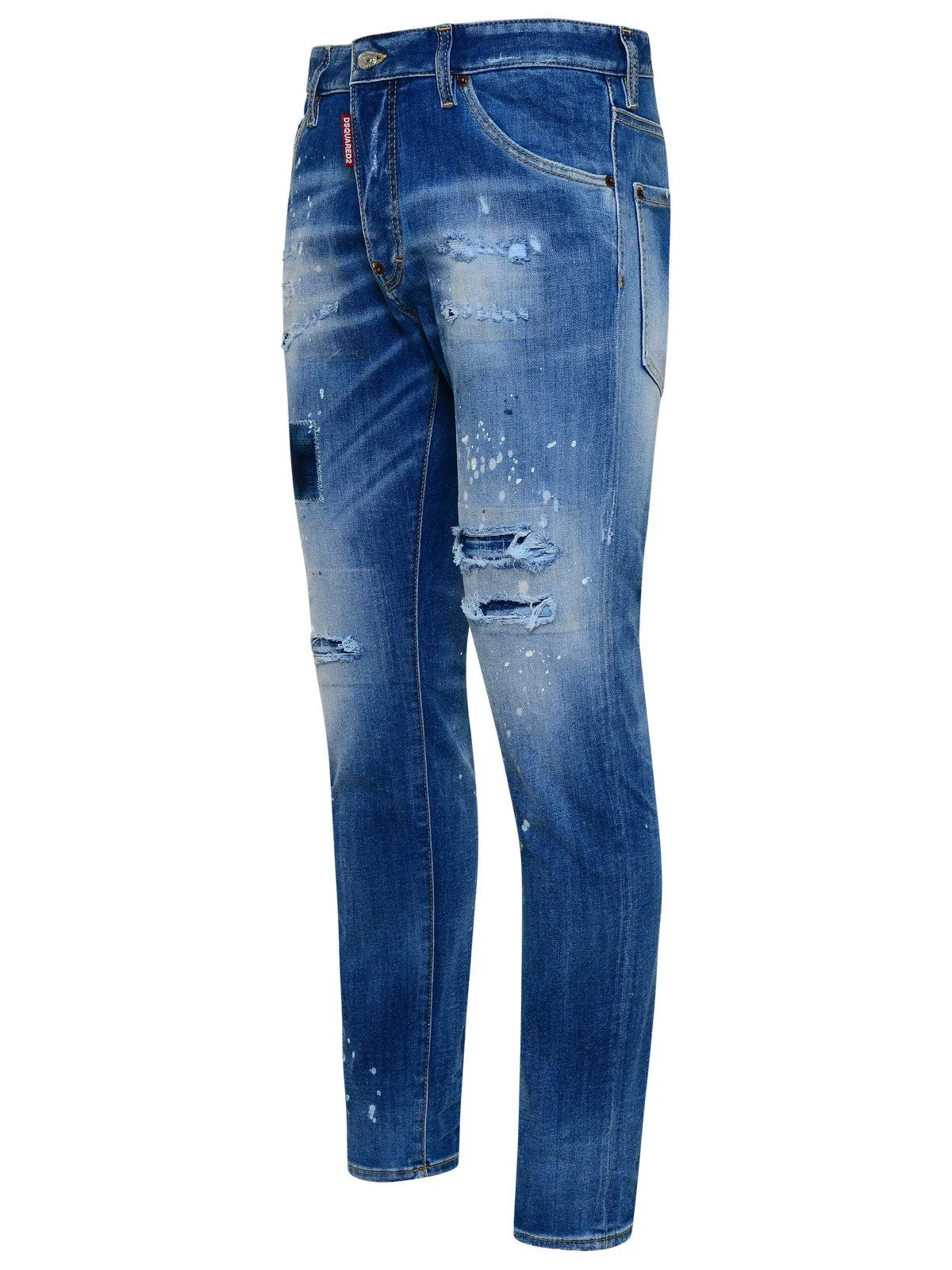 Dsquared2 Distressed Logo Patch Jeans