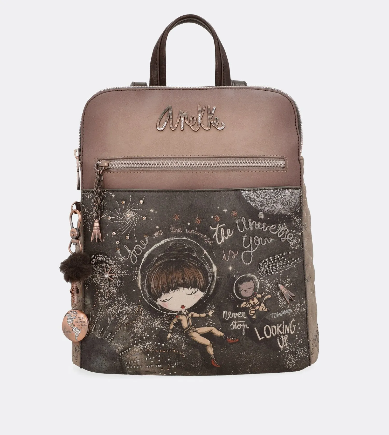 Elegant universe backpack for walks