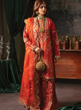 Emaan Adeel Embroidered Silk Unstitched 3 Piece Suit - EA23S NR-04 MAHJABEEN