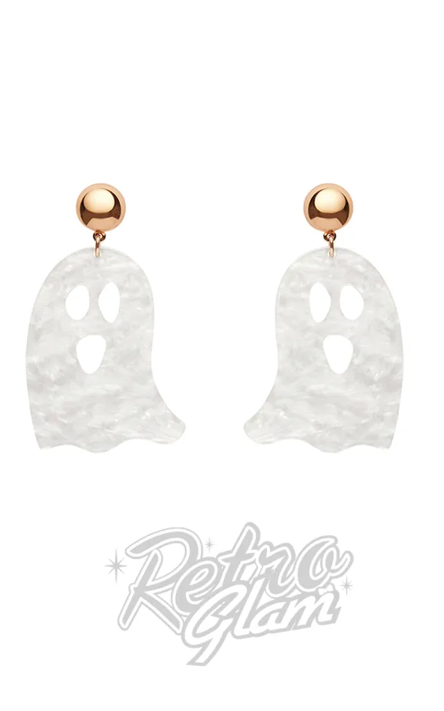 Erstwilder All Hallows' Eve Statement Drop Earrings 2 - Pumpkin left only