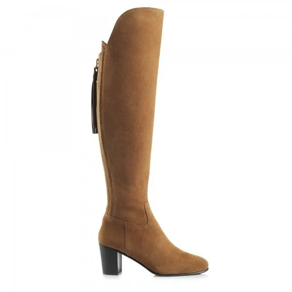 Fairfax & Favor Womens The Heeled Amira Boot in Tan Suede