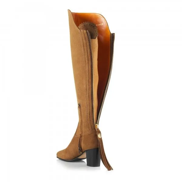 Fairfax & Favor Womens The Heeled Amira Boot in Tan Suede