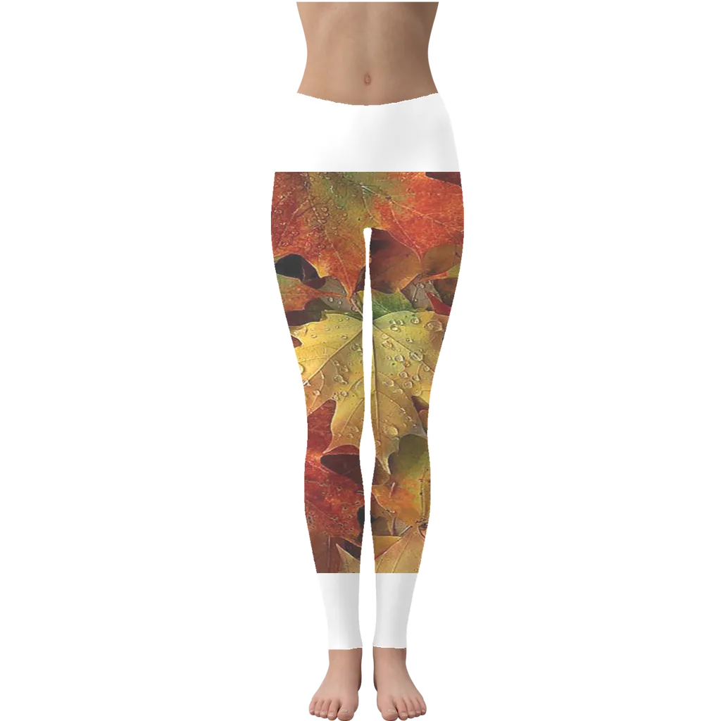 falling leaves Leggings