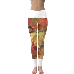 falling leaves Leggings