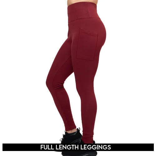 Fleece Lined Leggings | Merlot