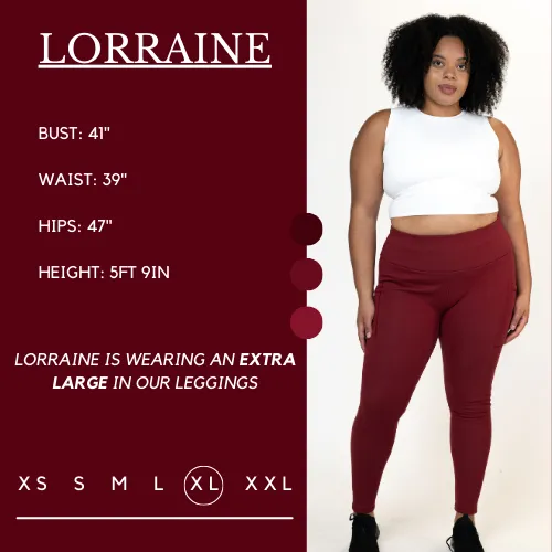 Fleece Lined Leggings | Merlot