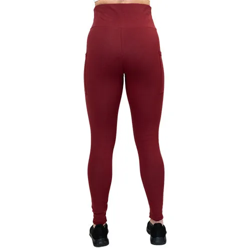 Fleece Lined Leggings | Merlot